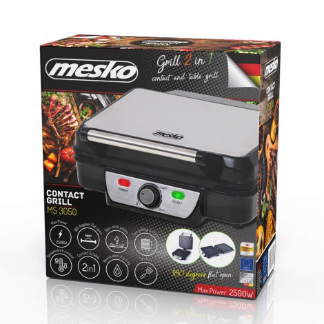 Mesko | MS 3050 | Grill | Contact grill | 1800 W | Black/Stainless steel - 6